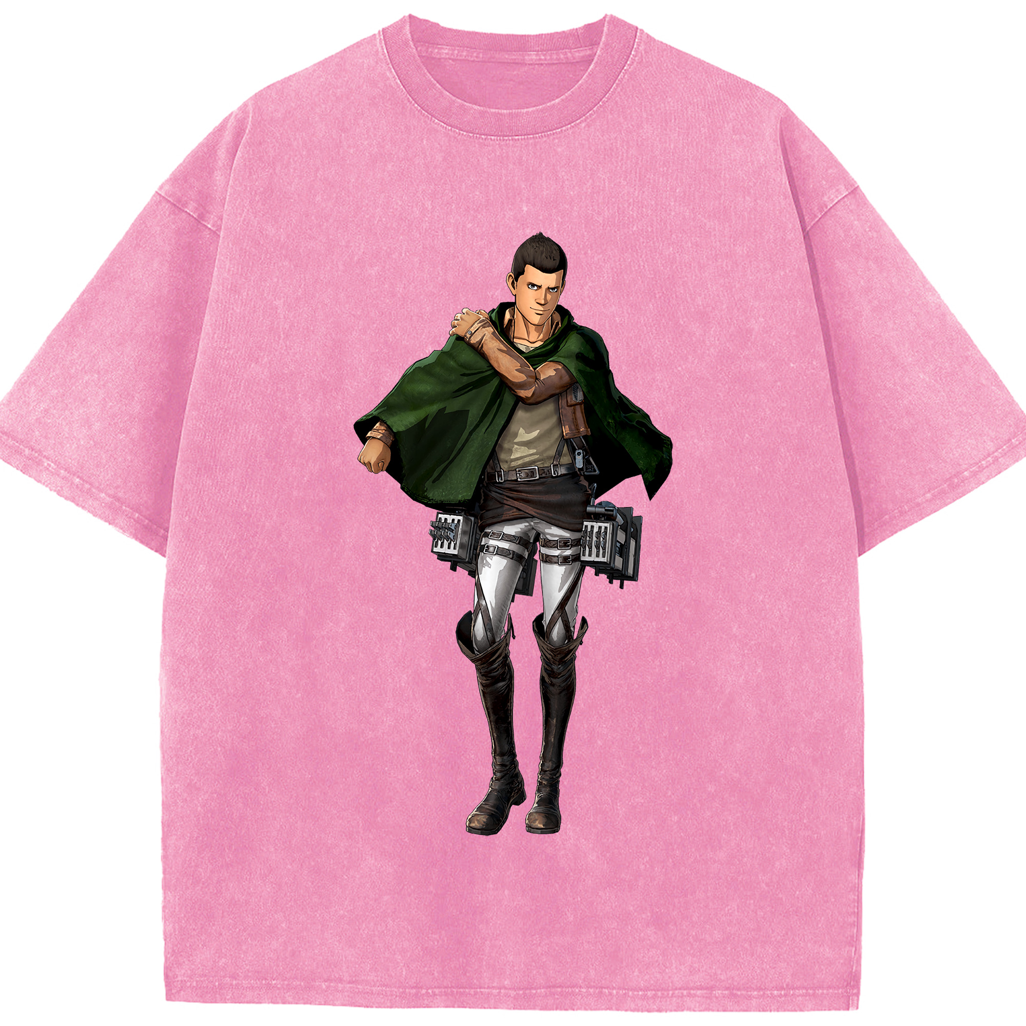 （画像用） 進撃の巨人 Attack on Titan 綿100% ヴィンテージ風 半袖Tシャツ（フロントプリント）